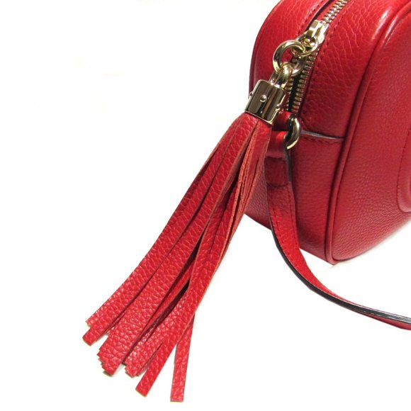 Gucci Leather Disco Bag in Red New with DUSTBAG - Picture 4 of 6